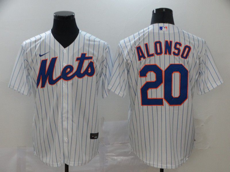 Men New York Mets #20 Alonso White Nike Game MLB Jerseys->kansas city royals->MLB Jersey